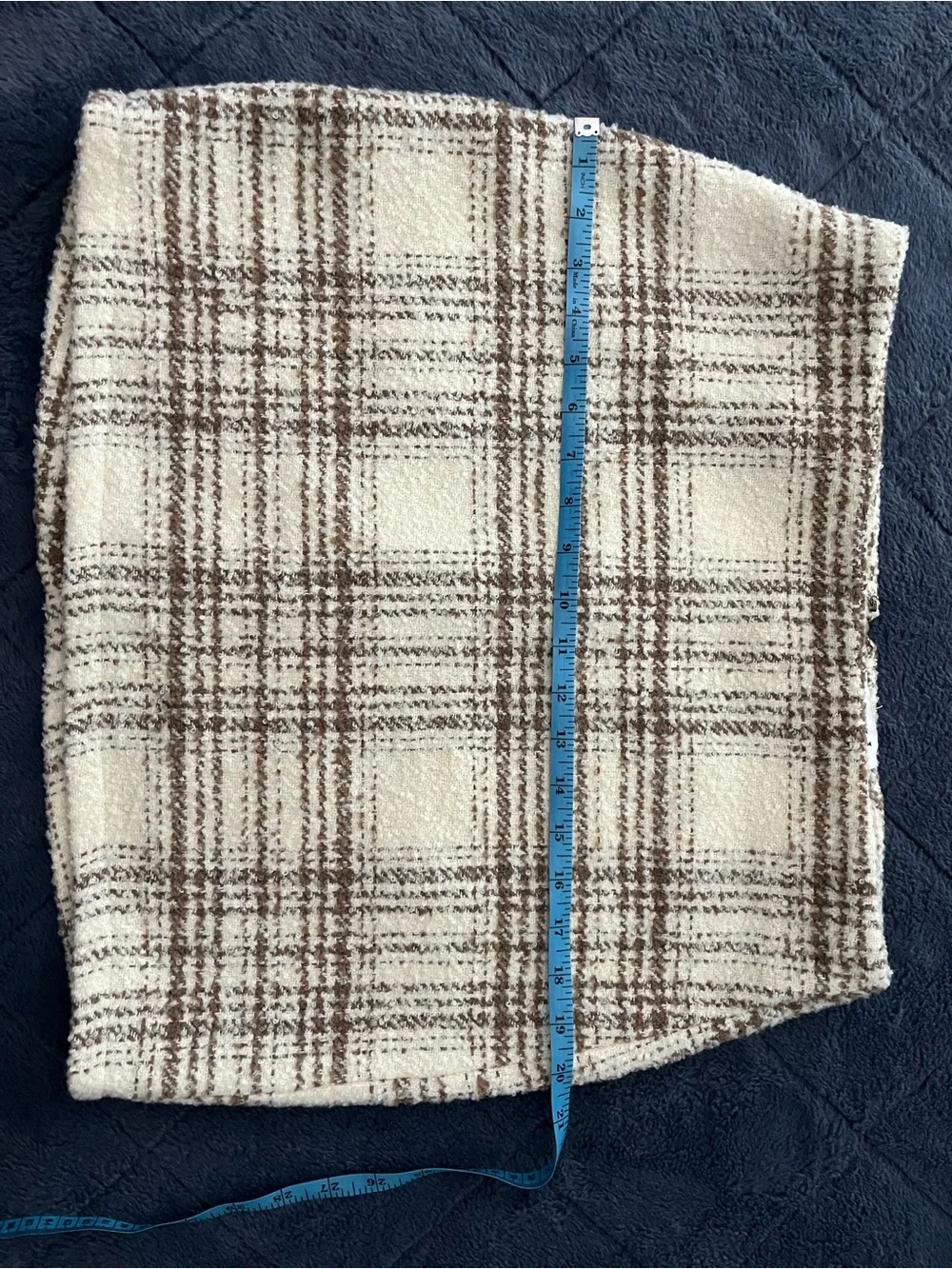 Gilli Cream and Brown Plaid Accent Pillow Cover